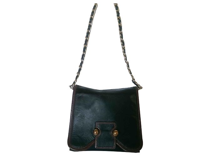 Autre Marque botKier Mini borsa a tracolla in pelle di vitello marrone nero