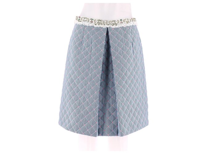 Manoush Skirt suit Blue Cotton  ref.117023