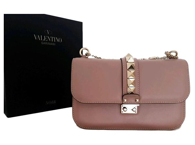 Valentine Gauthier Valentino Garavani Borsa Rockstud Glam Lock Pelle Rosa