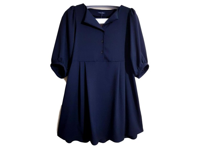 Soeur Dresses Navy blue Polyester Wool Elastane  ref.117041