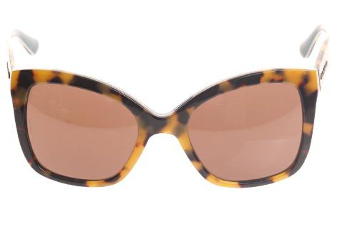 Autre Marque Dolce & Gabbana Brown Esmalte Cat-Eye Sunglasses Marrom Castanho claro Castanho escuro  ref.117050