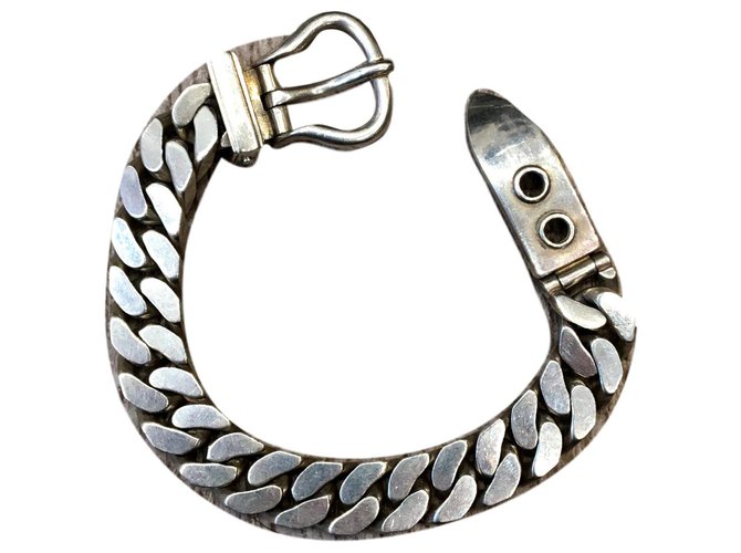 Hermès belt Silvery Silver  ref.117085