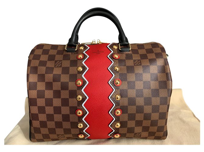 Speedy Sac Louis Vuitton veloce 30 Collezione Karakoram Marrone Tela  ref.117149