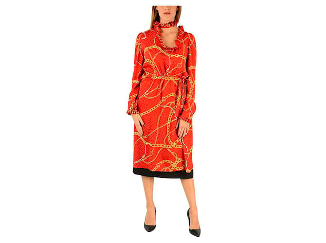 Balenciaga dress new Red Silk  ref.117162