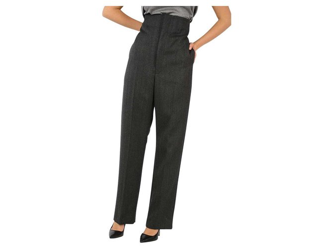 Balenciaga trousers Dark grey Wool  ref.117165