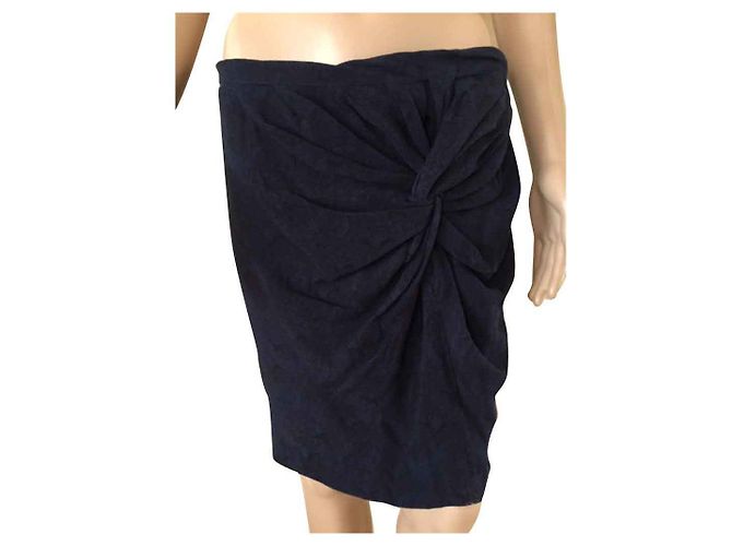 Falda de seda Maison Scotch Paris Nights New York Mornings Azul