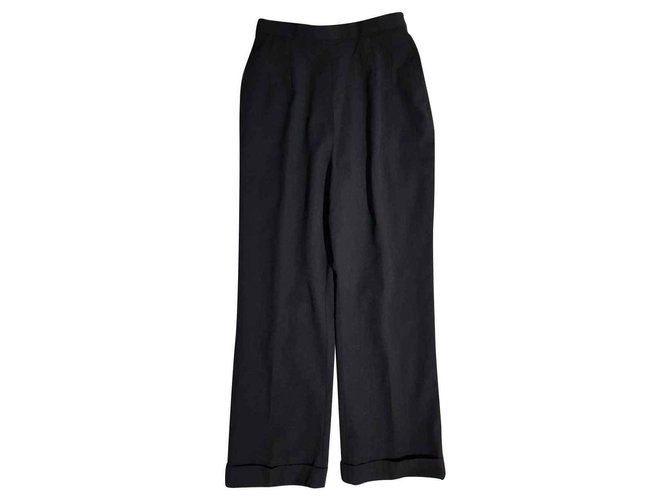Christian Dior Pantalons, leggings Laine Gris  ref.117241