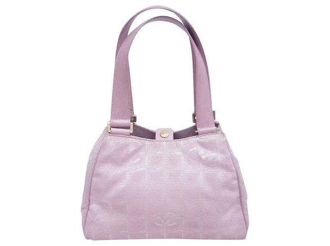 Chanel Handbags Pink Nylon Cloth  ref.117242