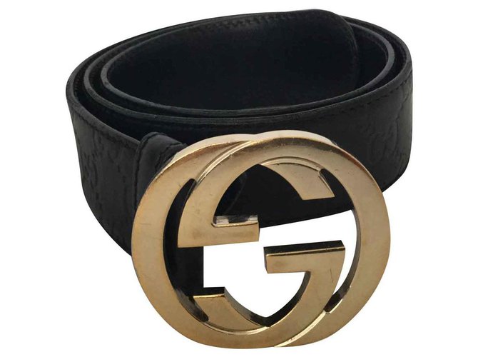Gucci Belts Black Leather  ref.117254