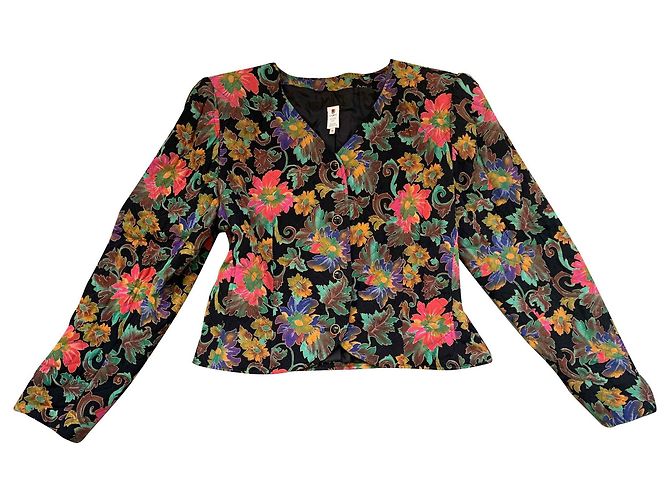 Chaqueta Emanuel Ungaro Solo Donna Acolchada con Estampado Floral Multicolor