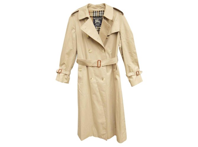 vintage Burberry trench Beige Cotton Polyester  ref.117291