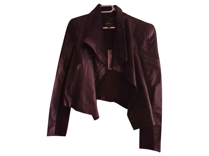 BCBG Max Azria black leather jacket  ref.117305