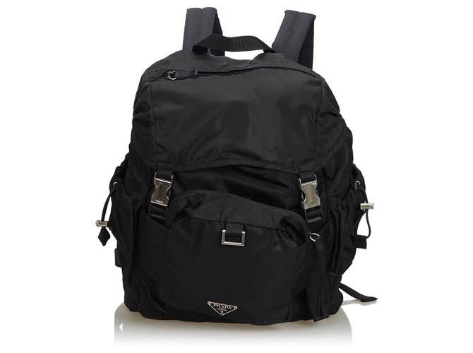 Prada Black Nylon Backpack Cloth  ref.117457