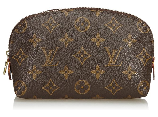 Louis Vuitton Brown-Monogramm-Kosmetiketui Braun Leinwand  ref.117467
