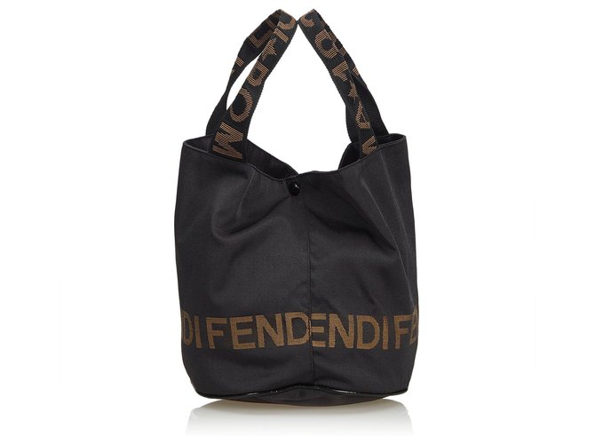 Fendi Black Nylon Tote Bag Cloth  ref.117468