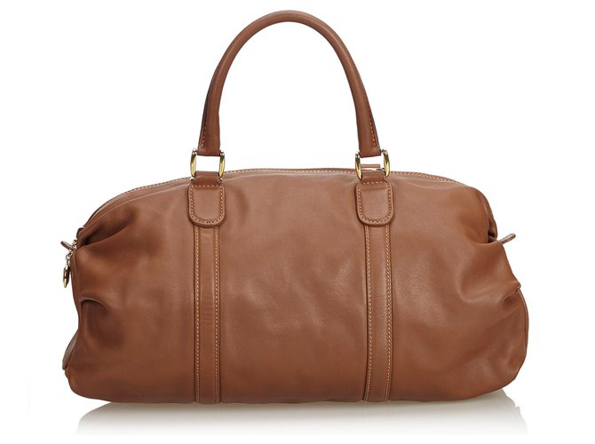 Gucci Brown Leather Handbag  ref.117481
