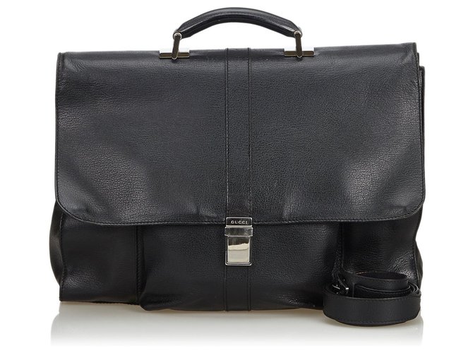 Gucci Business-Tasche aus schwarzem Leder  ref.117498
