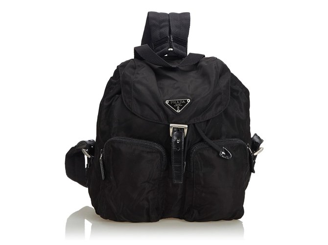 Prada Black Nylon Backpack Cloth  ref.117514