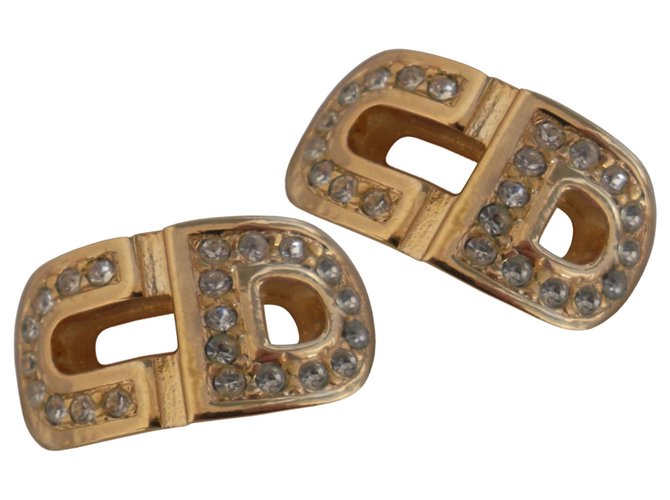 Dior LOGO CLIPS Golden Gold-plated  ref.117539