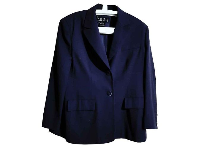 Laurèl Navy Blue Wool Blazer XL