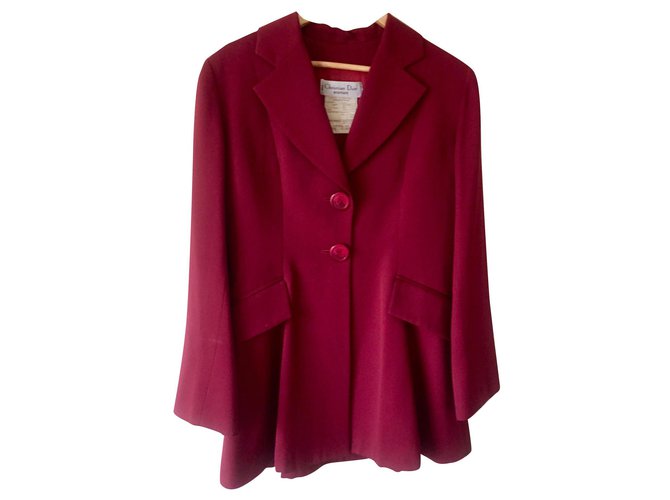 Christian Dior Dior limited edition jacket Dark red Wool  ref.117625
