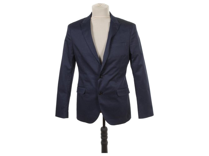 Autre Marque Blazers Jackets Dark blue Cotton  ref.117631