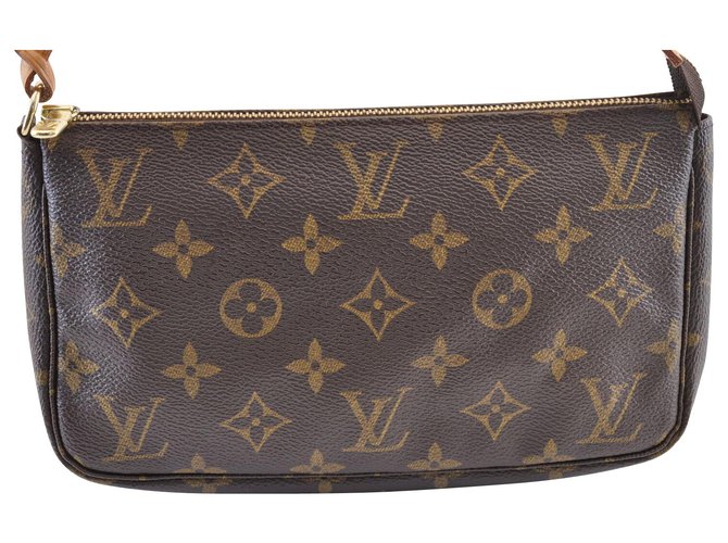 Louis Vuitton Pochette Accessoires Brown Cloth  ref.117762