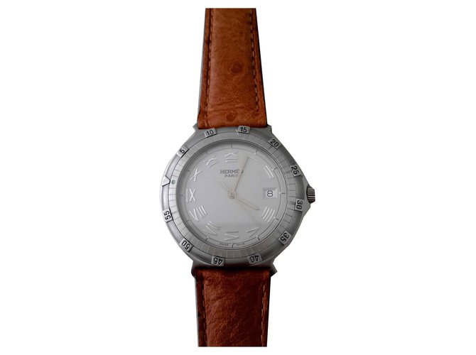 Hermès Nemo Uhr Silber Stahl  ref.117765