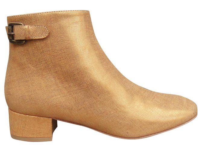 boots Sessun model Twiggy, new Golden Leather  ref.117840