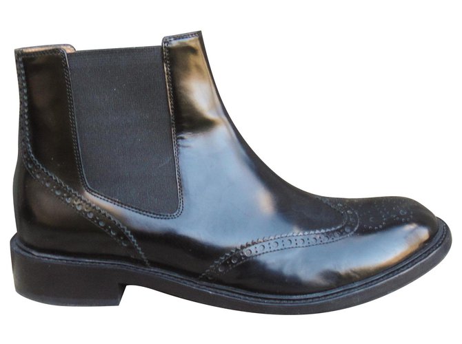 Fratelli Rosseti chelsea boots Fratelli Rossetti size 40,5 Black Patent leather  ref.117846