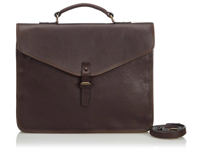 Mulberry Black Leather Business Bag  ref.117913