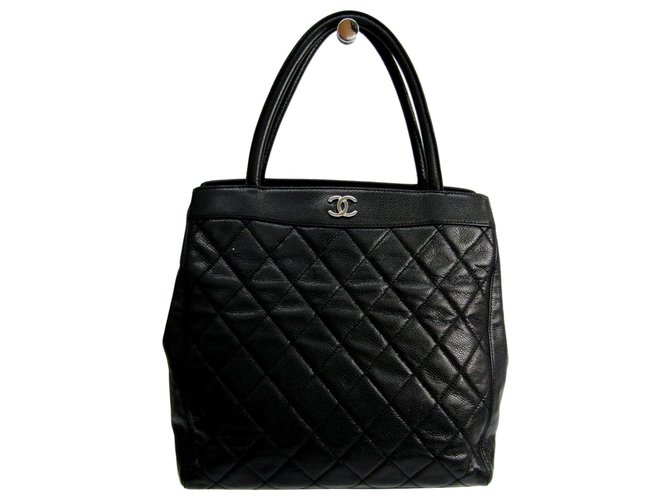 Chanel Black Caviar Tote Leather  ref.117943