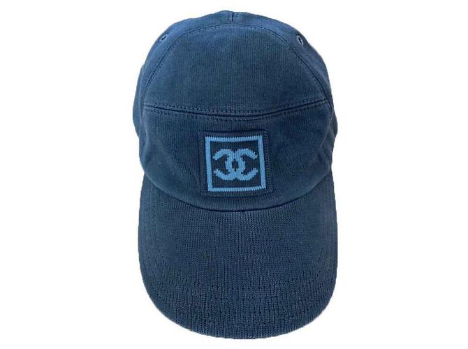 Chanel Sombreros Gris Algodón