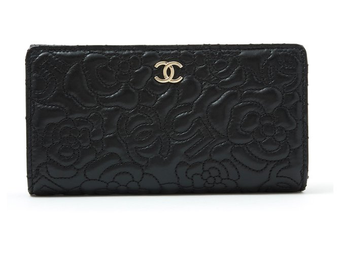 Chanel CAMELIA BLACK NEW Leather  ref.118008
