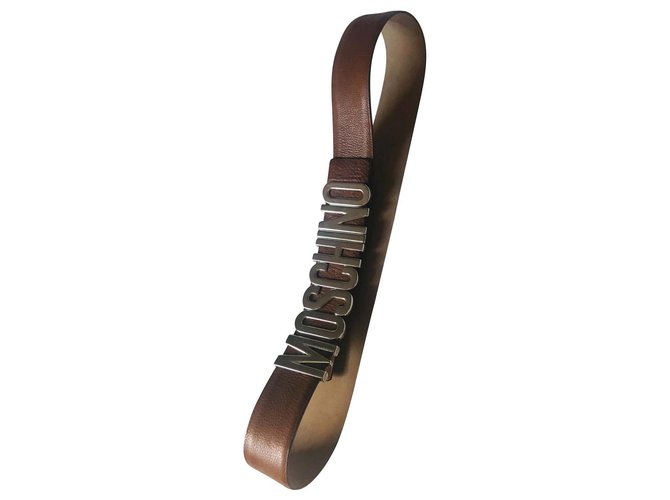 Moschino Belts Brown Leather  ref.118050