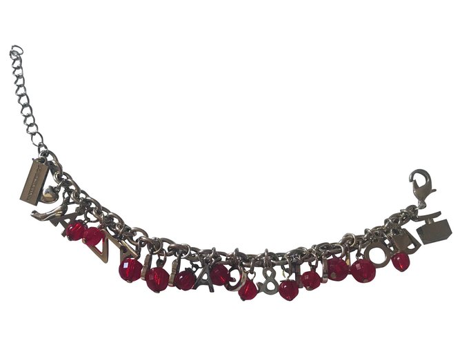 Dolce & Gabbana Bracelets Acier Rouge Doré  ref.118052