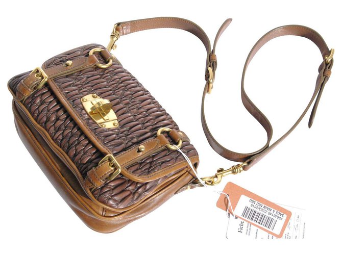 Miu Miu Handbags Brown Leather  ref.118111