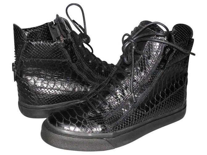 input Turbulens hektar Giuseppe Zanotti sneakers Kriss python noir neuves Black ref.118117 - Joli  Closet