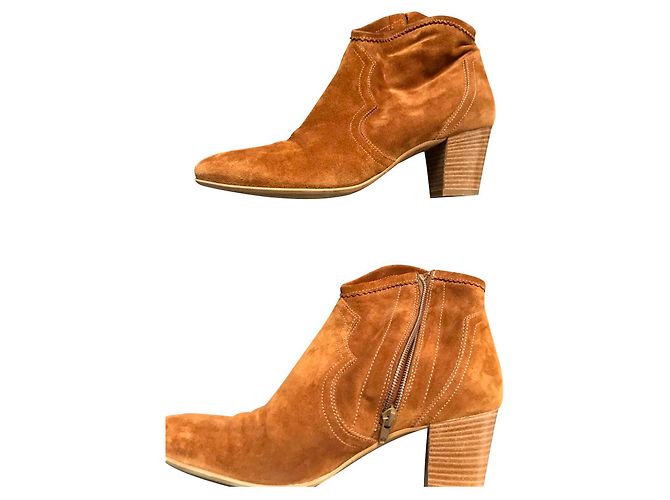 Minelli Bottines daim caramel