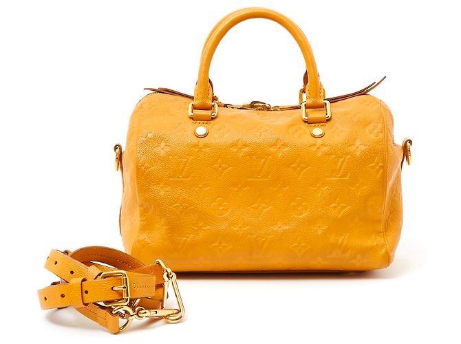 Speedy Louis Vuitton Tracolla veloce 25 Monogram Imprint Giallo