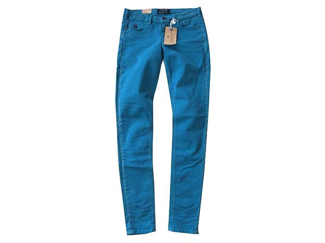 Jeans Maison Scotch in denim blu e verde