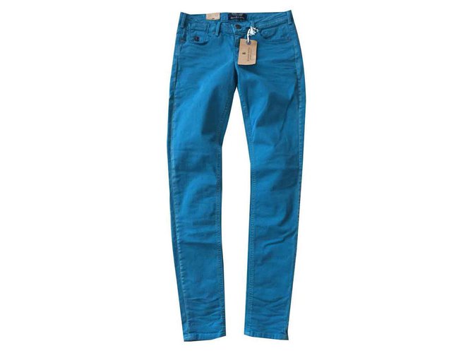 Maison Scotch jeans Bleu Vert  ref.118294