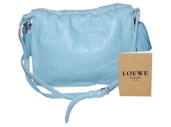 Borsa Loewe Flamenco in pelle blu cielo Blu chiaro Agnello Pelle  ref.118312