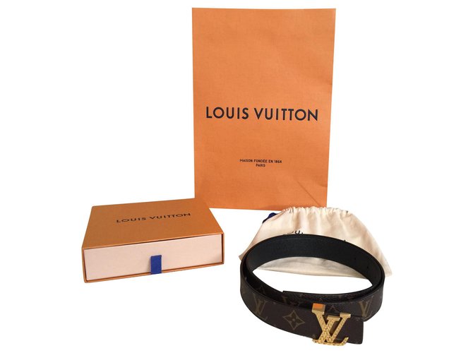 Louis Vuitton Cuir noir et monogramme (réversible) Multicolore  ref.118328