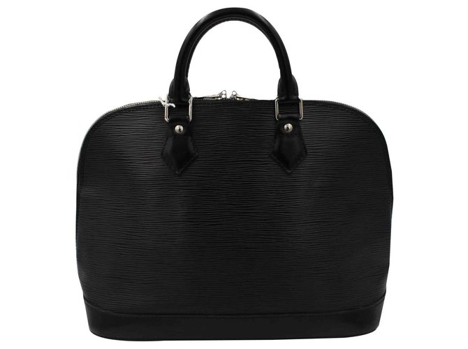 Louis Vuitton ALMA Black Leather  ref.118340