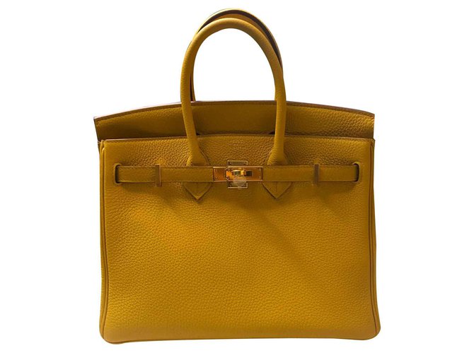 Hermès Birkin Amarelo Couro  ref.118350