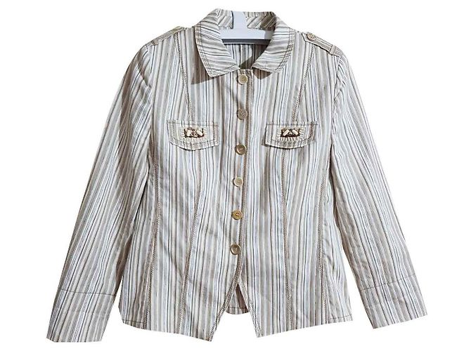 Chaqueta de rayas Basler algodón viscosa Multicolor