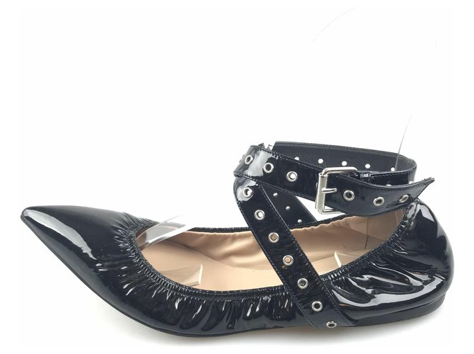 valentino black flats