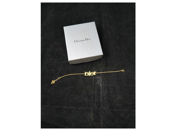 Schönes Dior-Armband Golden Metall  ref.118455
