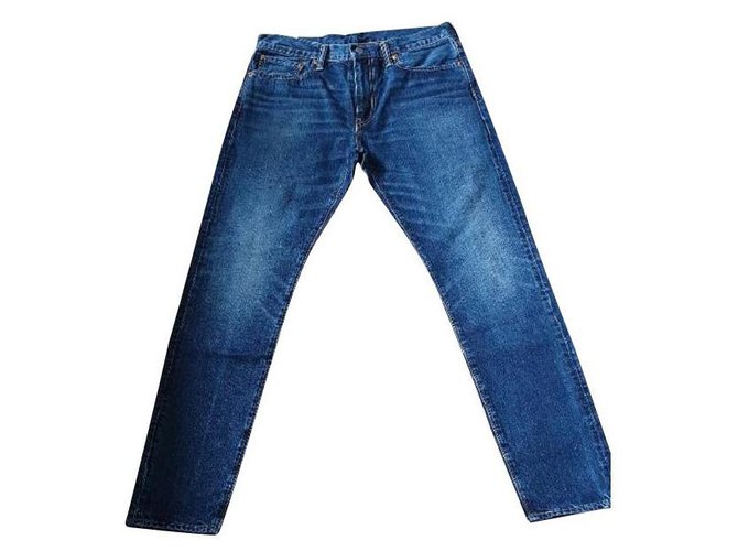 Levi's 512 FIT TAPPER Dark blue Cotton  ref.118506